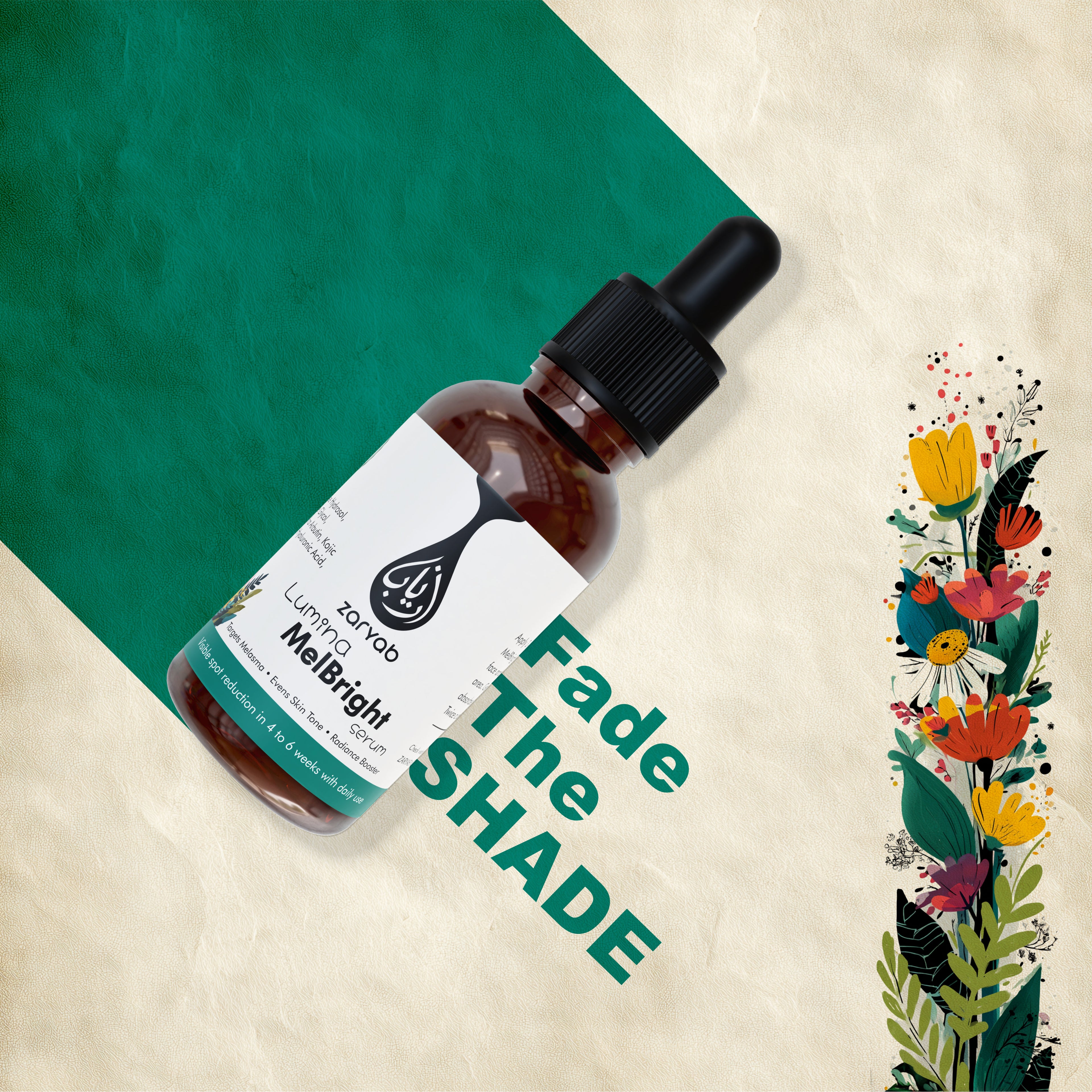 Front-facing view of Lumina MelBright Serum, 30ml pigmentation treatment