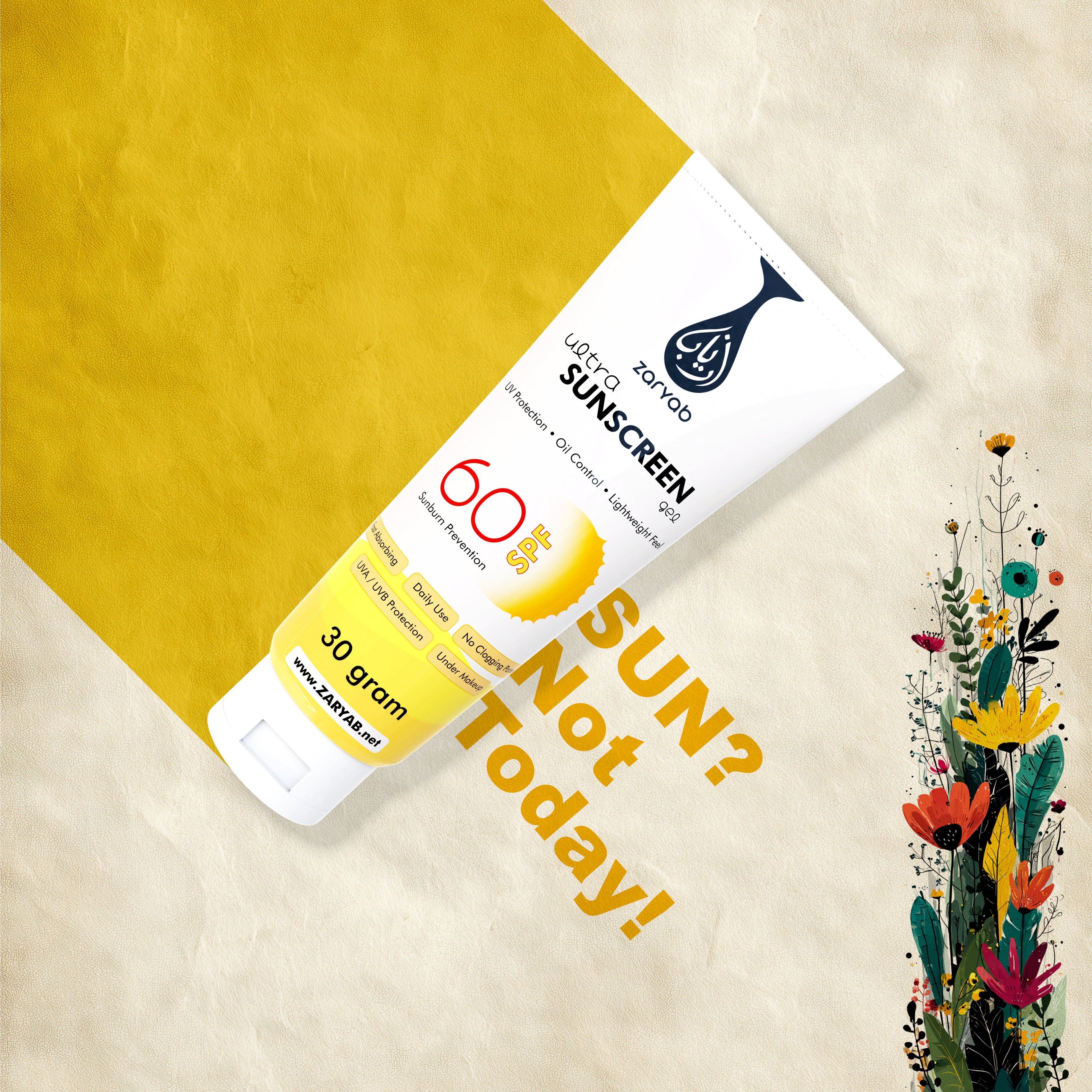 Front view of Ultra Sunscreen Gel SPF 60, 30g lightweight sunblock
